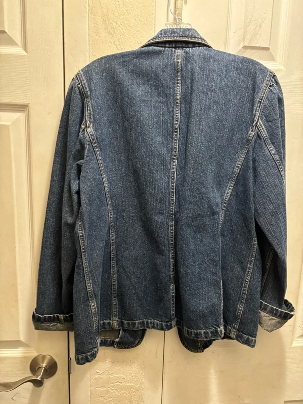 Liz Claiborne Dark Blue Denim Blazer Jacket - Picture 7 of 7